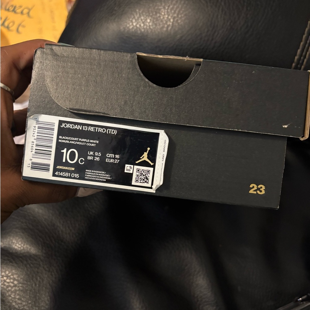 Black and Purple Jordan 13 - Picture 3 of 5